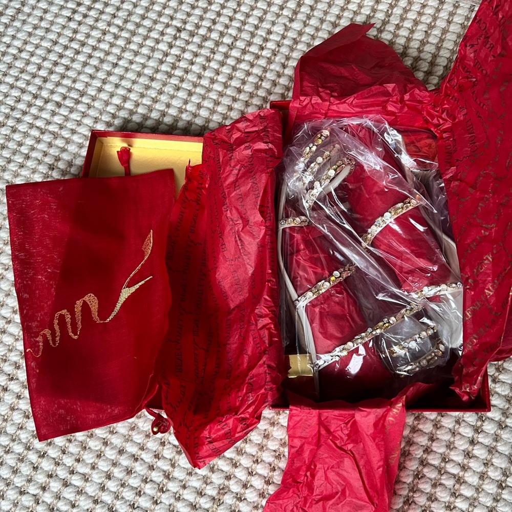 Rene Caovilla Snake Wrap Block Heel Sandal Gem